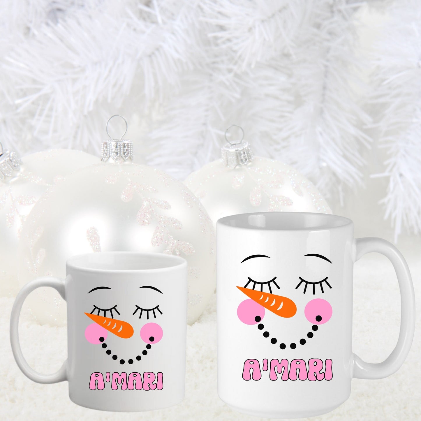 Personalized Snowman Holiday Mug