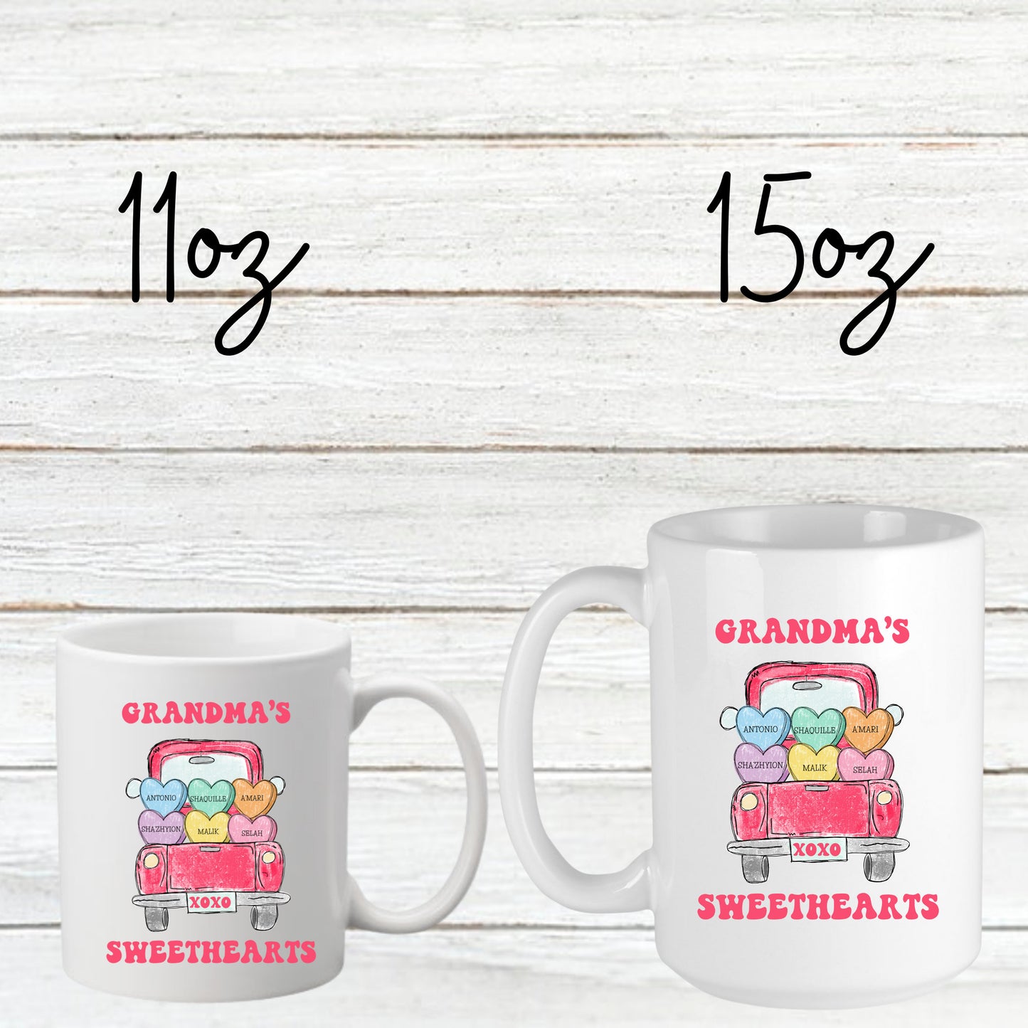 Mommy's Sweethearts Mug, Mama Valentine's Mug, Custom Grandma Gift, Personalized Mommy Mug, Mother's Day Gift, Gift for Her,