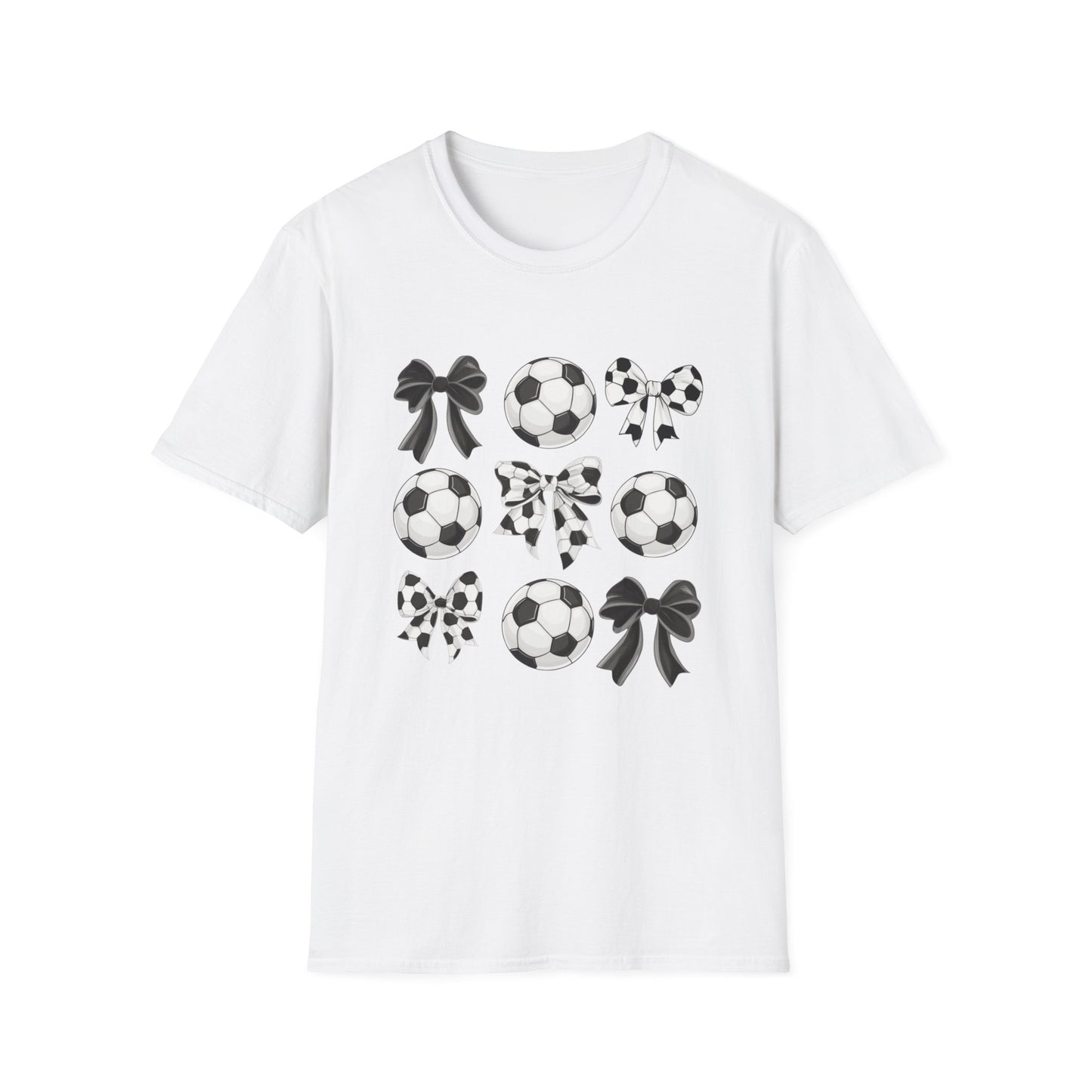 Soccer Ball & Coquette Bow Graphic Tee