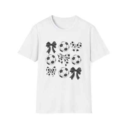 Soccer Ball & Coquette Bow Graphic Tee