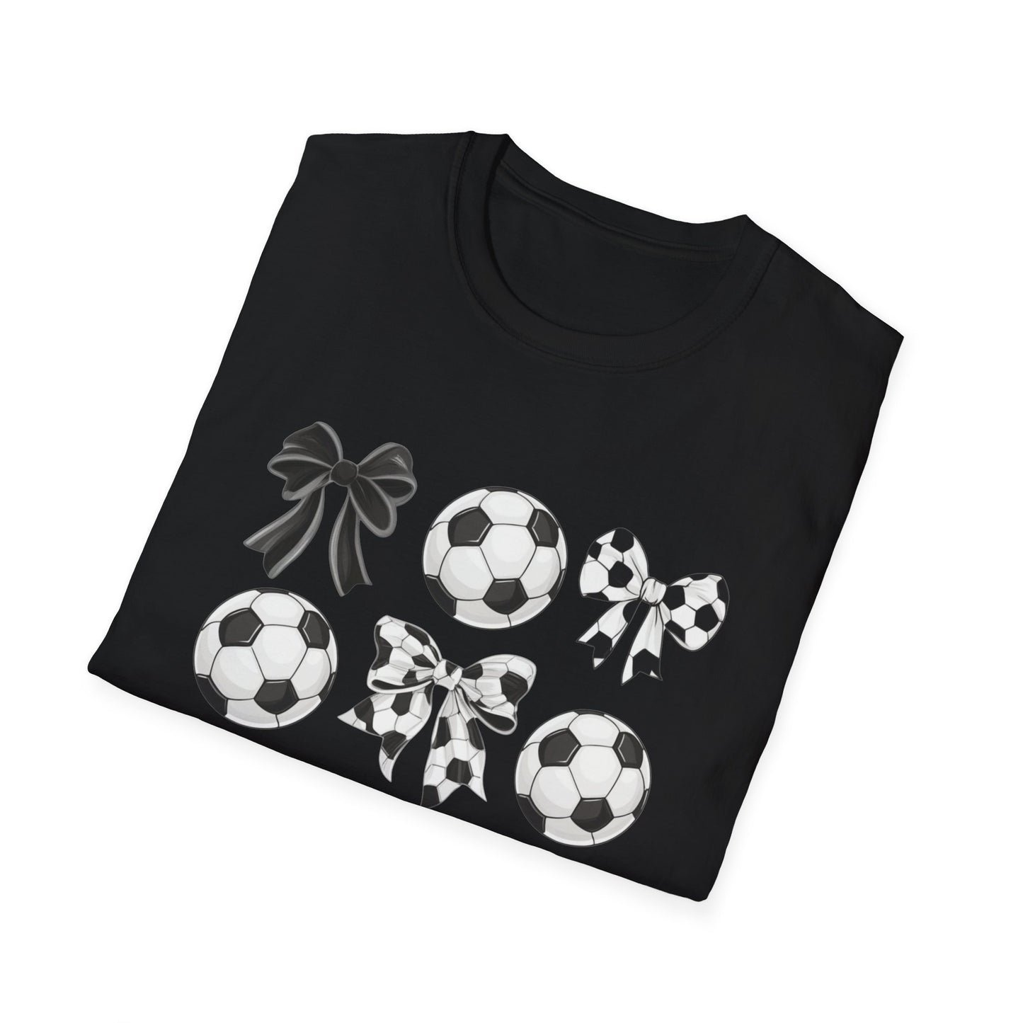 Soccer Ball & Coquette Bow Graphic Tee