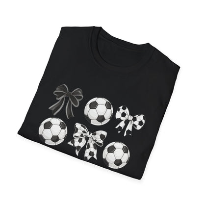 Soccer Ball & Coquette Bow Graphic Tee