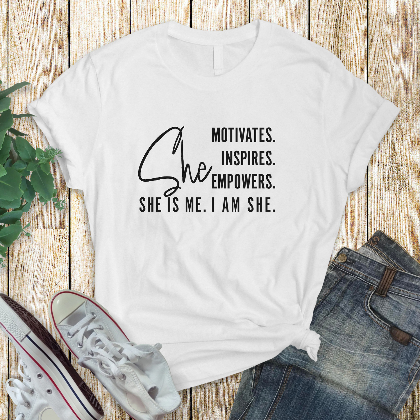 She Motivates Inspires Empowers T-Shirt