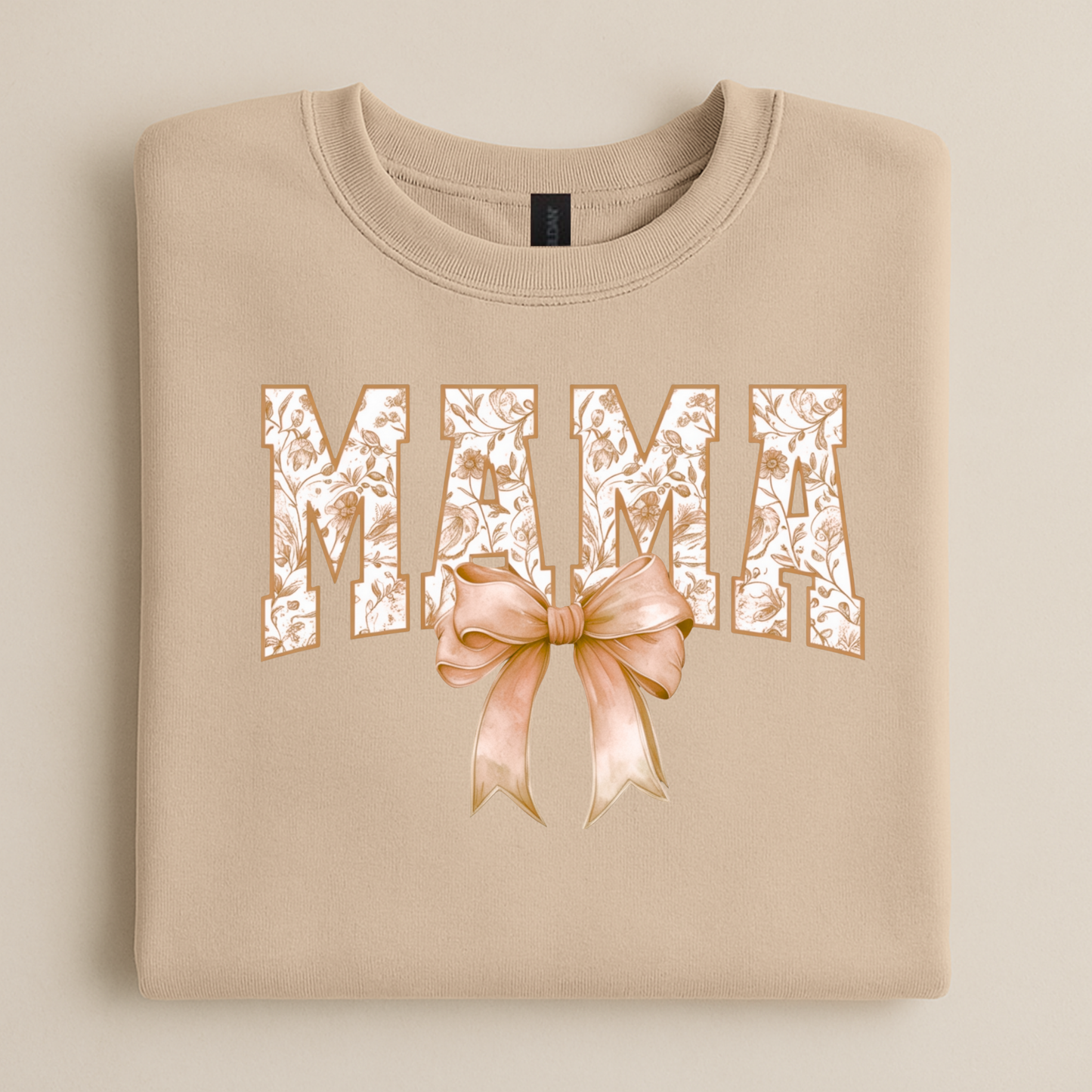 Mama Floral Bow Sweatshirt