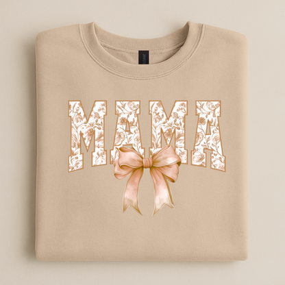 Mama Floral Bow Sweatshirt
