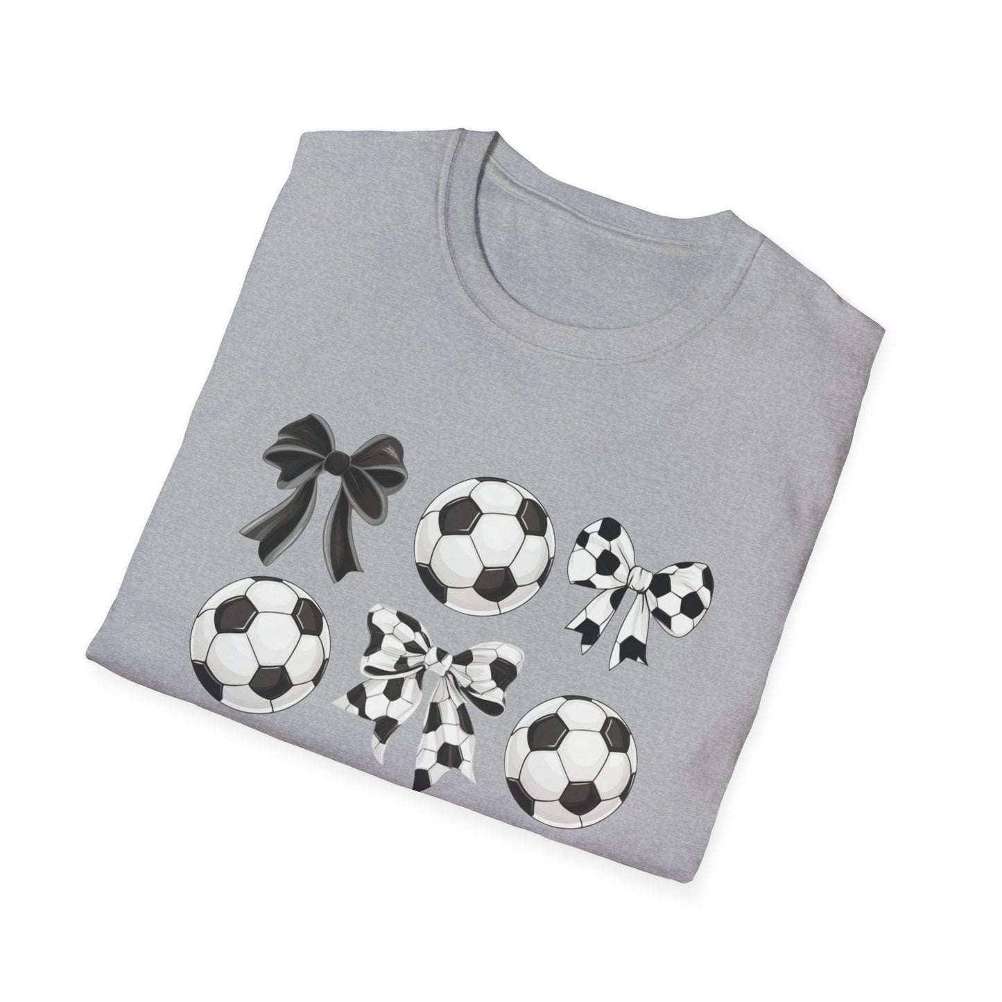Soccer Ball & Coquette Bow Graphic Tee