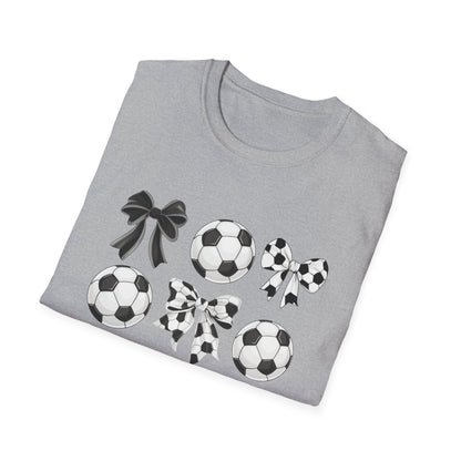 Soccer Ball & Coquette Bow Graphic Tee