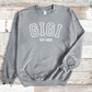 Personalized GiGi Sweatshirt with Kid Names on Sleeve, Mother's Day Gift, Birthday Gift for Mom, New Grandma Gift, Baby Announcement Gift