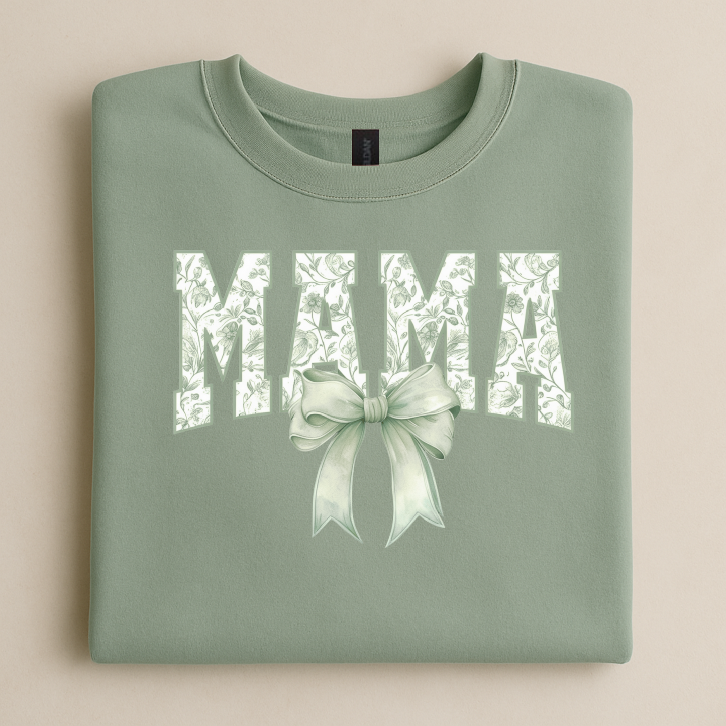Mama Floral Bow Sweatshirt