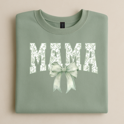 Mama Floral Bow Sweatshirt