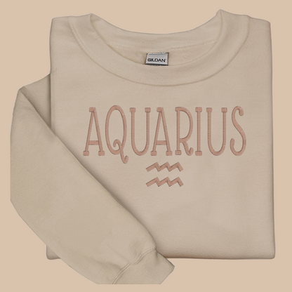 Aquarius Embroidered Sweatshirt