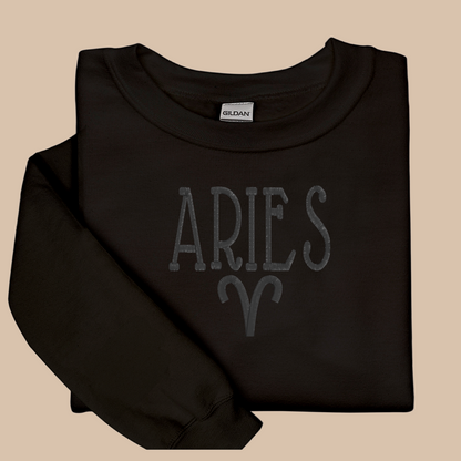 Aries Embroidered Sweatshirt