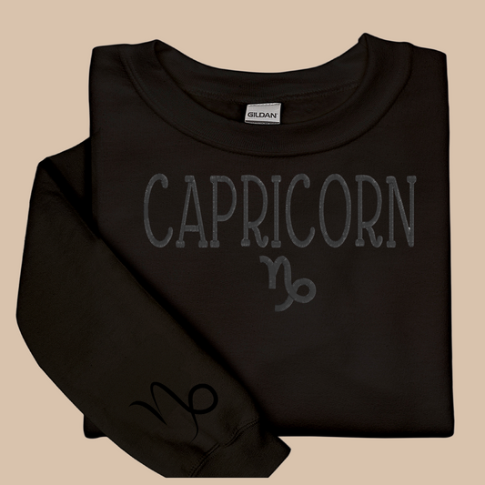 Capricorn Embroidered Sweatshirt