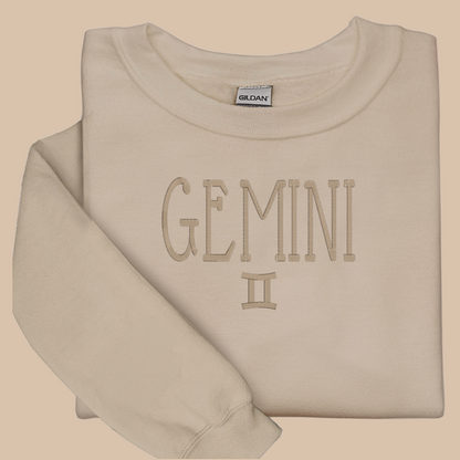 Gemini Embroidered Sweatshirt
