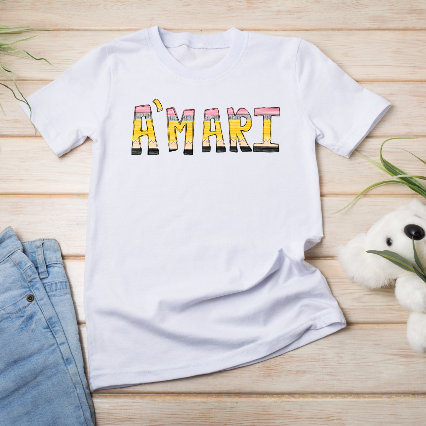 Personalized Back to School Pencil Name Shirt