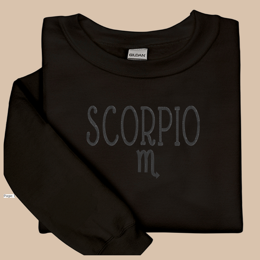Scorpio Embroidered Sweatshirt