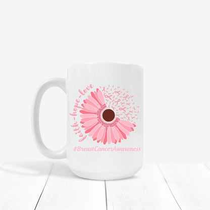 Faith Hope Love Breast Cancer Survivor Mug