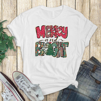 Merry and Bright Christmas Tee