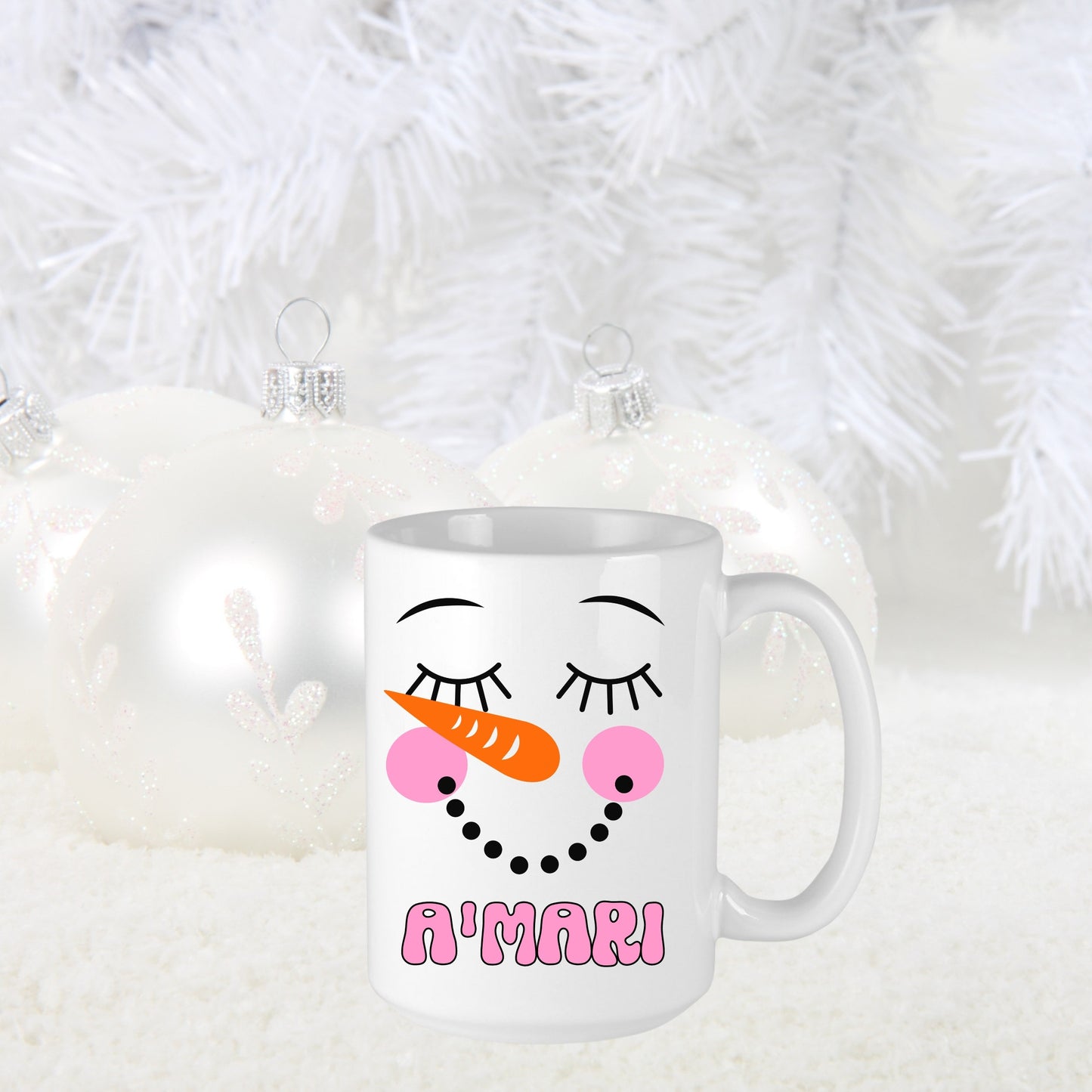 Personalized Snowman Holiday Mug