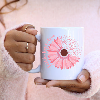 Faith Hope Love Breast Cancer Survivor Mug