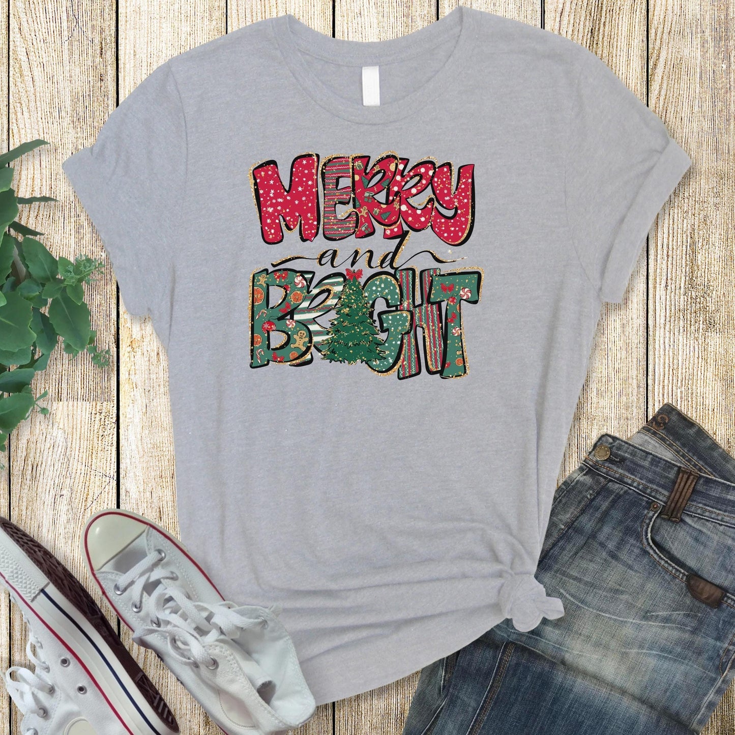 Merry and Bright Christmas Tee