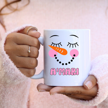 Personalized Snowman Holiday Mug