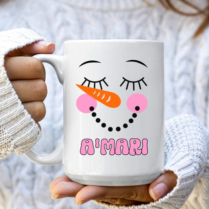 Personalized Snowman Holiday Mug