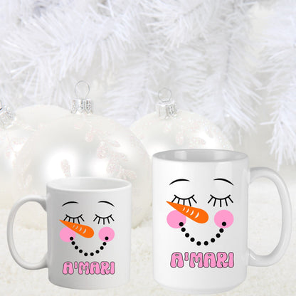 Personalized Snowman Holiday Mug