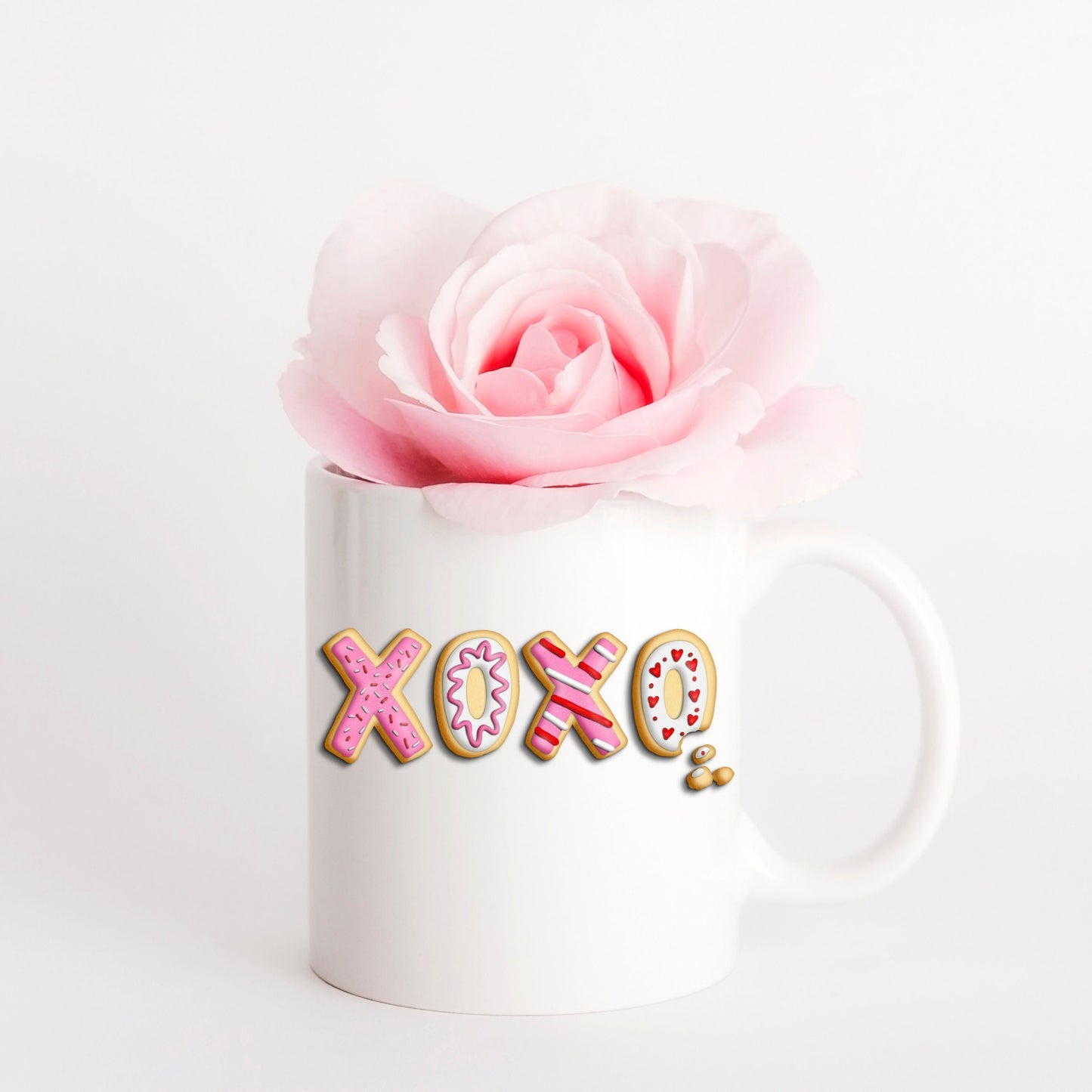 Valentine's XOXO Mug, Sweetheart Mug, Valentine's Cookie Mug, Valentine's Gift for Her,