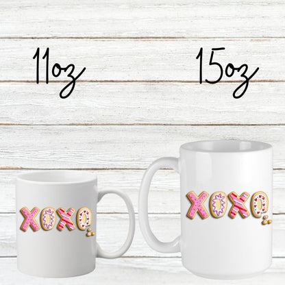 Valentine's XOXO Mug, Sweetheart Mug, Valentine's Cookie Mug, Valentine's Gift for Her,