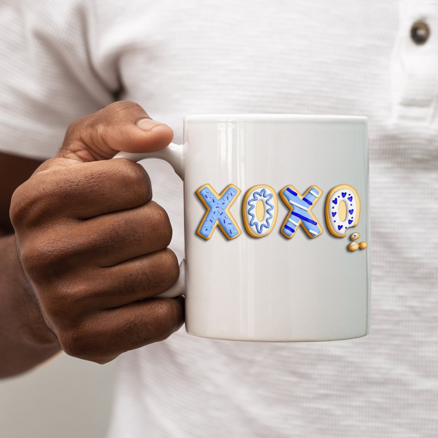 Valentine's XOXO Mug, Sweetheart Mug, Valentine's Cookie Mug, Valentine's Gift for Him