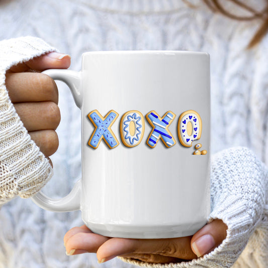 Valentine's XOXO Mug, Sweetheart Mug, Valentine's Cookie Mug, Valentine's Gift for Him